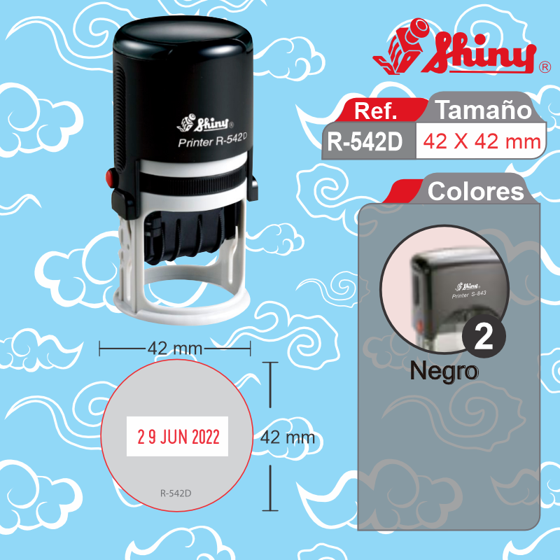 Sello redondo automático 46 mm de diámetro