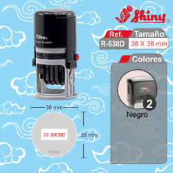 Sello redondo automático 38 mm de diámetro