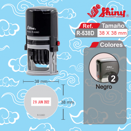 Sello redondo automático 38 mm de diámetro