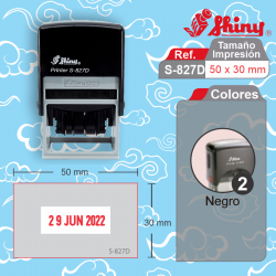 Sello fechador datos empresa  automático medida 50 mm x 30 mm  fechador